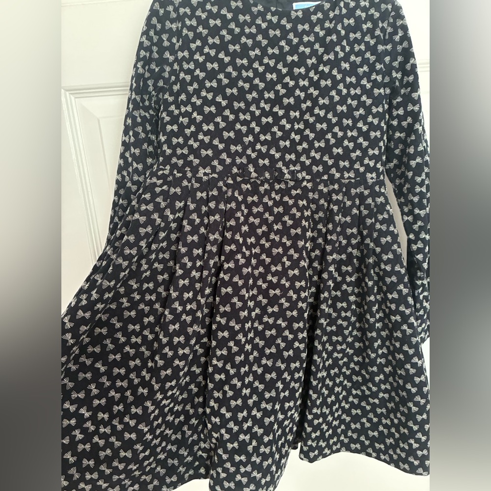 Jacadi Paris 8A Dark Navy Bow Dress - Picture 6 of 11